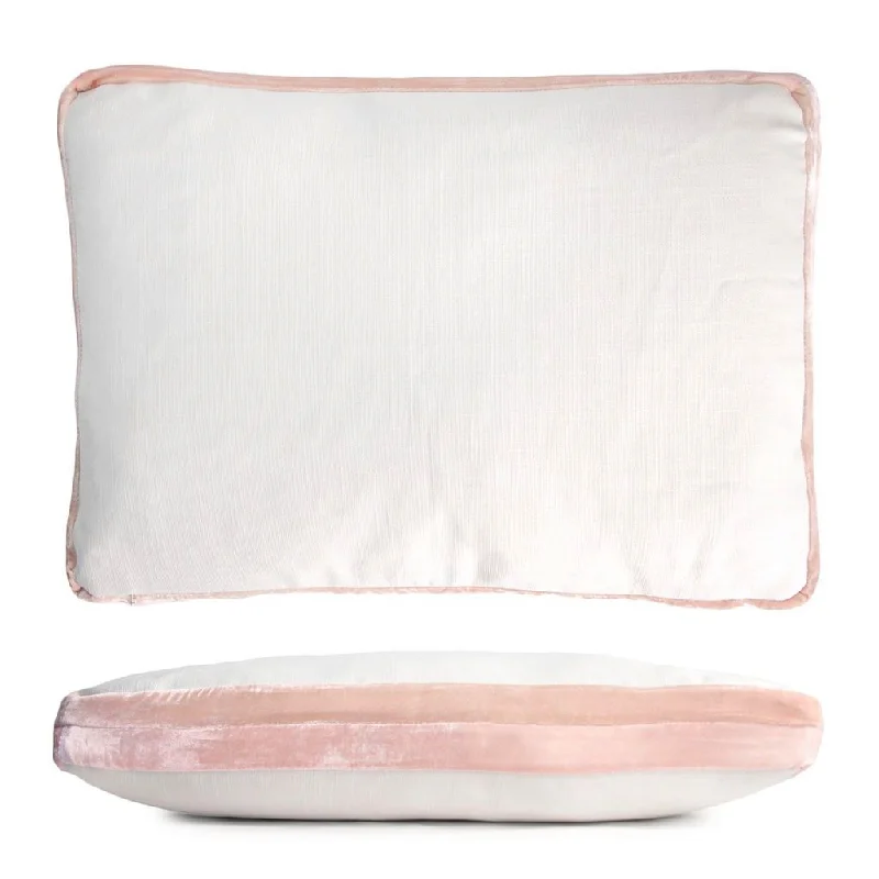 Blush & White Double Tuxedo Pillow by Kevin O'Brien Studio