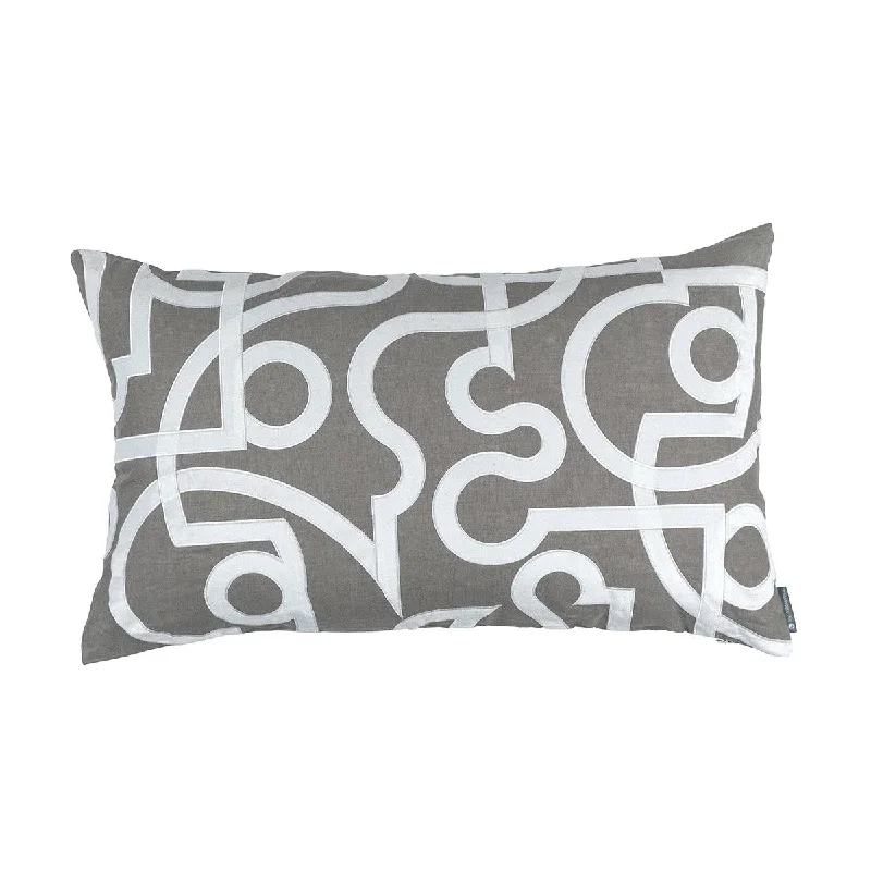 Geo Light Grey Pillow by Lili Alessandra