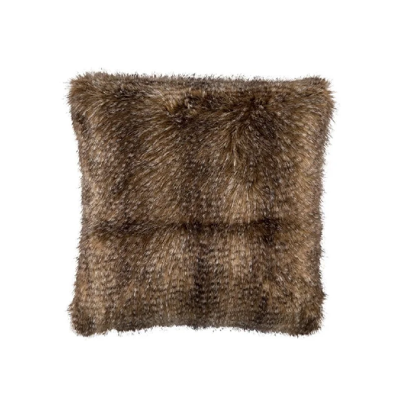 Chestnut Faux Fur Euro Pillow by Lili Alessandra