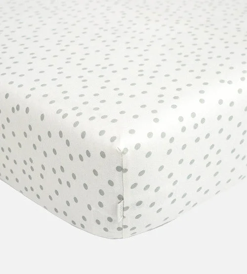 Bamboo Crib Sheets - Dot Dreamy White