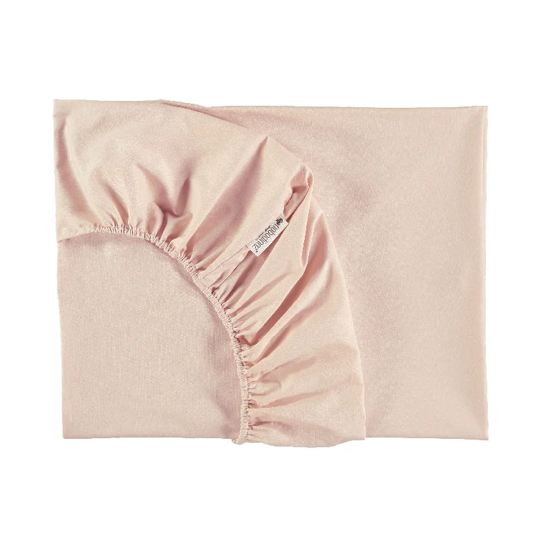 nobodinoz Fitted Sheet Single Bloom Pink