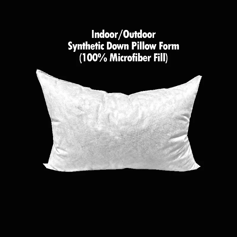 Indoor/Outdoor Synthetic Down Pillow Form 14"x24" (100% Microfiber Fill)