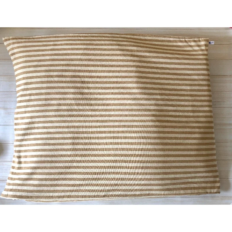 Beige Ticking Stripe Pillows, Cotton Pet Bed Cover