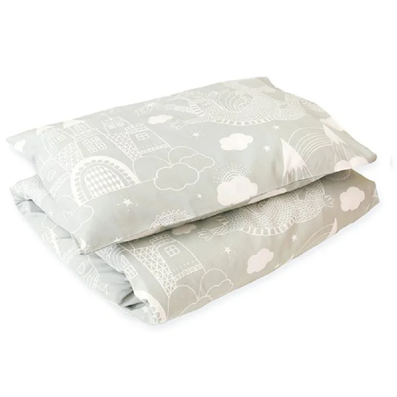 Majvillan Bedlinen Set Crib Dragon Sky Grey