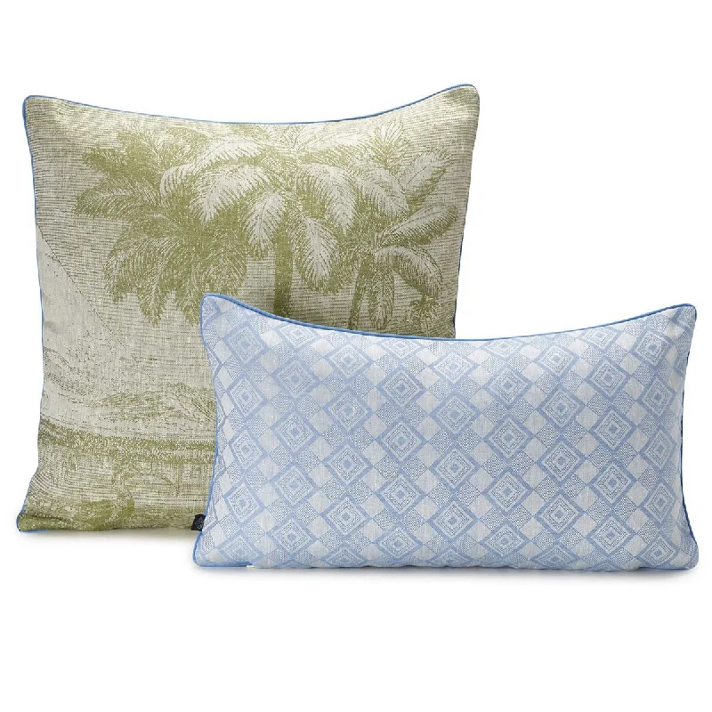 Croisière sur le Nil Palm Pillows by Le Jacquard Français