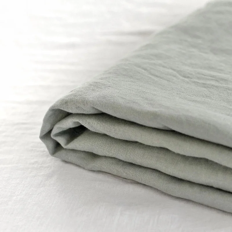 Sage Green Linen Fitted Sheet