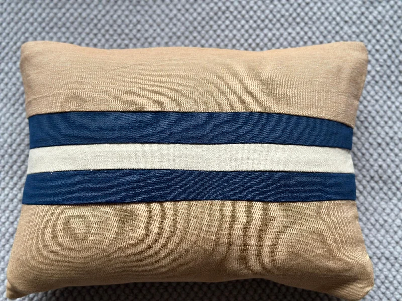 Colorful Stripe Throw Pillows, Lumbar Modern Blue Neutral Boho Throw Pillow for Cozy Home, Lumbar Decorative Pillow Covers by Snazzy living