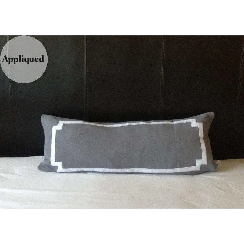 Long Lumbar Gray Pillows (14x35)