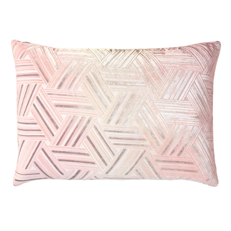 Blush Entwined Velvet Pillow by Kevin O'Brien Studio