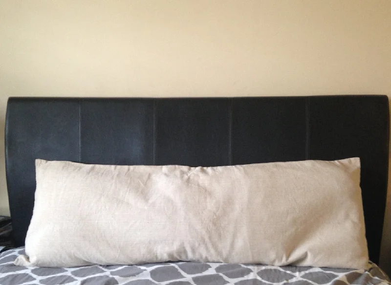 Headboard Long Lumbar Body Pillow Cover, 20 x 54, Headboard Body Pillowcase, Neutral Headboard Pillows