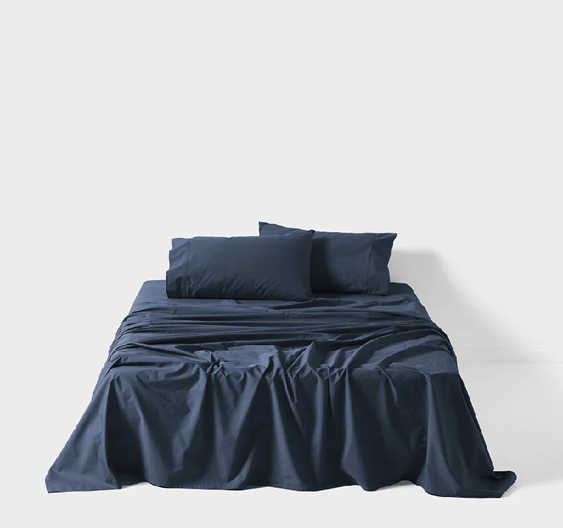 400THC Australian Cotton Sheet Set Range Navy