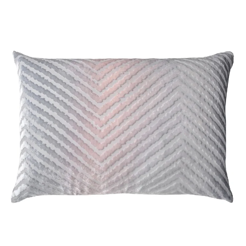 Moonstone Chevron Velvet Pillows by Kevin O'Brien Studio