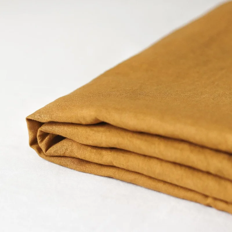 Ginger Honey Linen Fitted Sheet