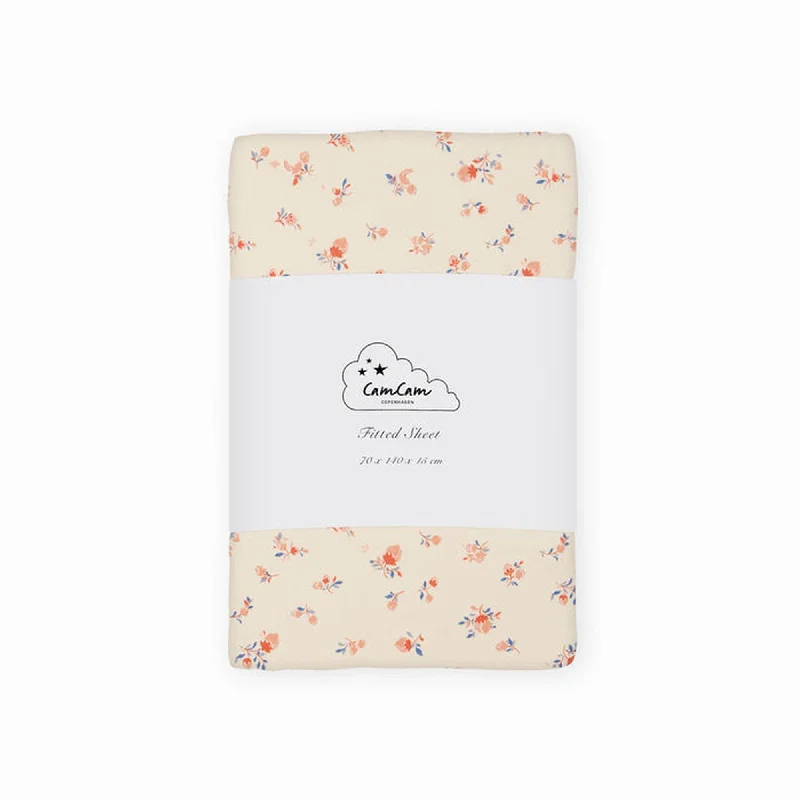 Cam Cam Copenhagen Sheet, Fitted, 70X140X15CM – Gots – Berries