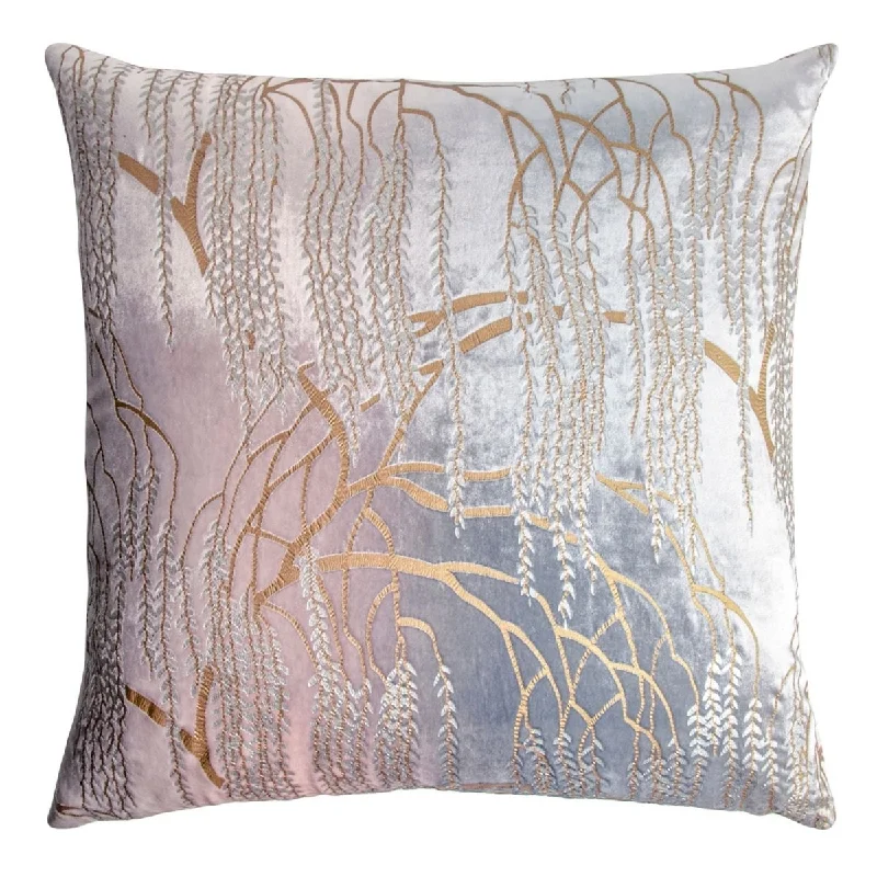 Willow Metallic Moonstone Velvet Pillow by Kevin O'Brien Studio