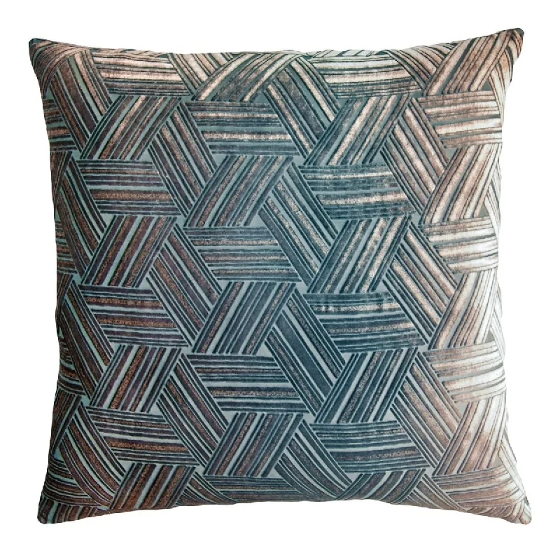 Gunmetal Entwined Velvet Pillow by Kevin O'Brien Studio