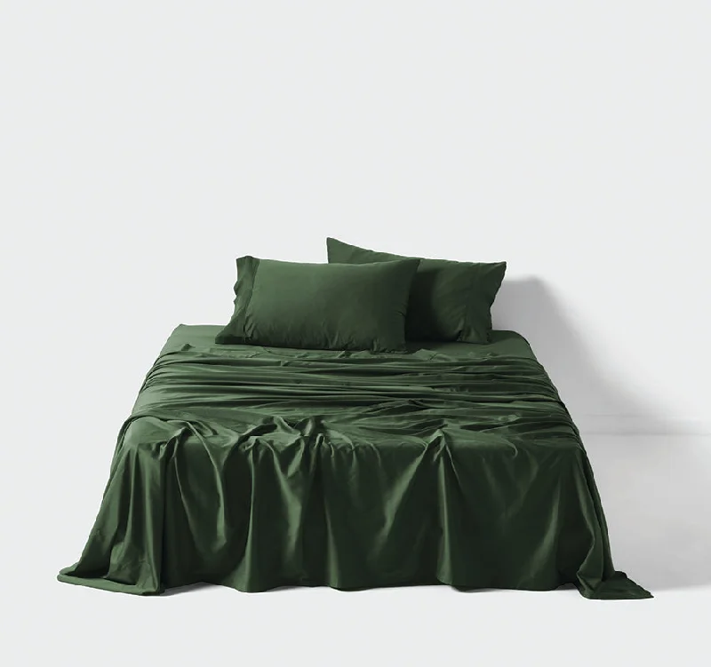 Nara 400THC Bamboo Cotton Mega Sheet Set Range Forest