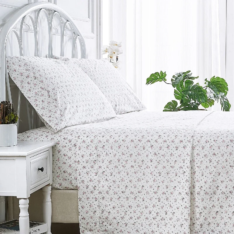 Bedford Lane La Fleur Percale Cotton Sheet Set