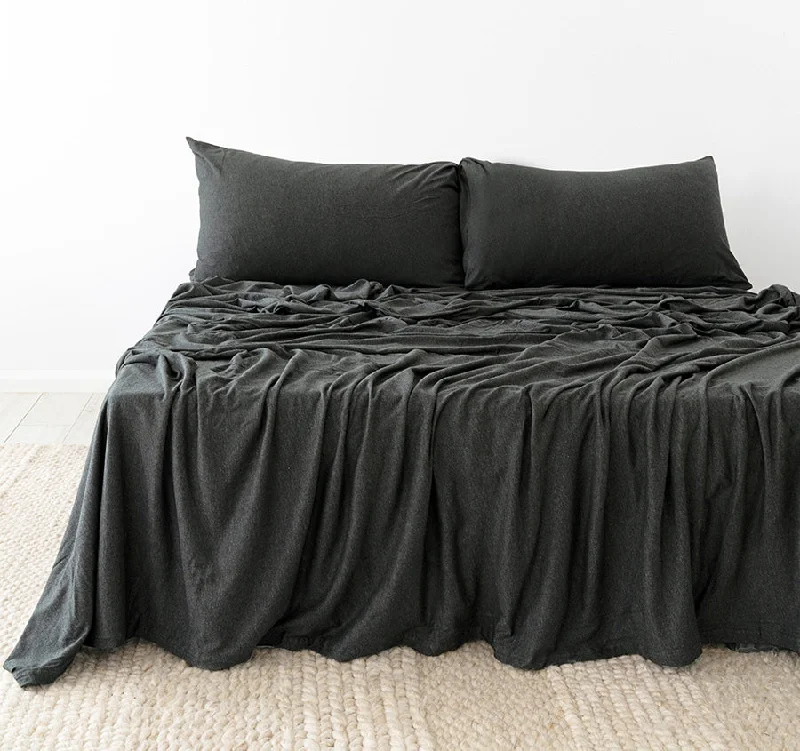 Bed T Organica Sheet Set Range Charcoal