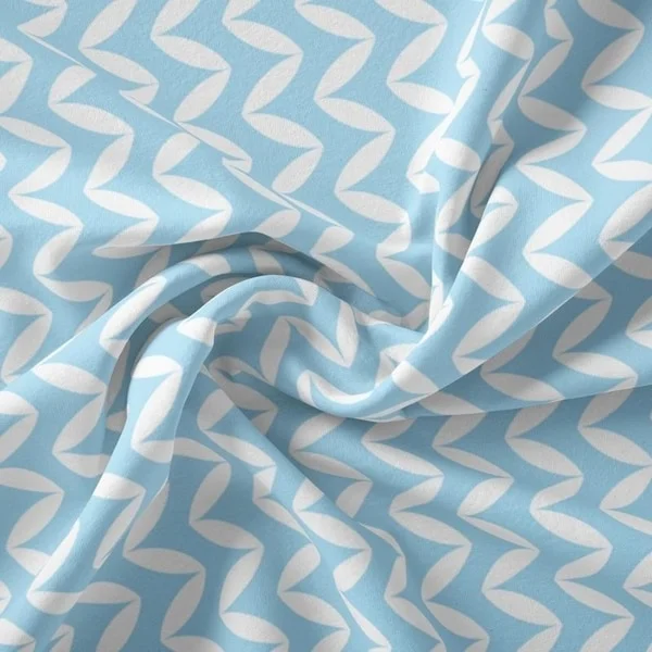 Bowed Chevron - Light Blue