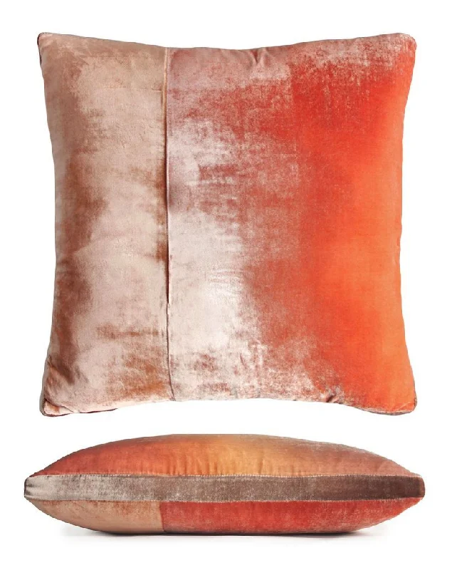 Sunstone Velvet Color Block Throw Pillow