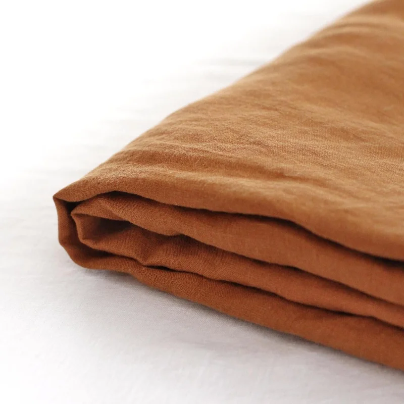 Tobacco Linen Flat Sheet