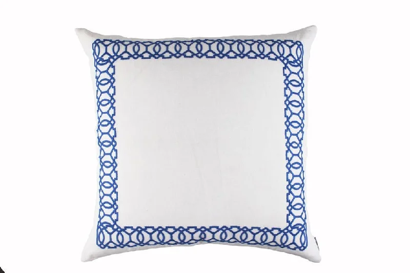 Magic White & Azure Euro Pillow by Lili Alessandra