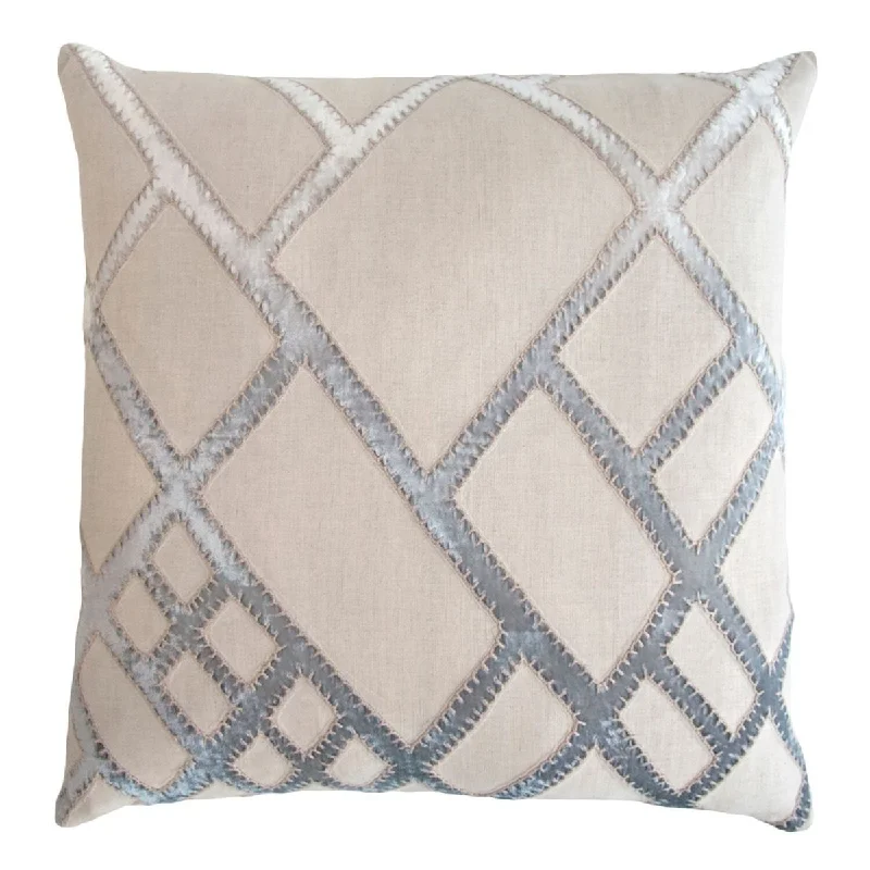 Seaglass Net Velvet Appliqué Pillow by Kevin O'Brien Studio