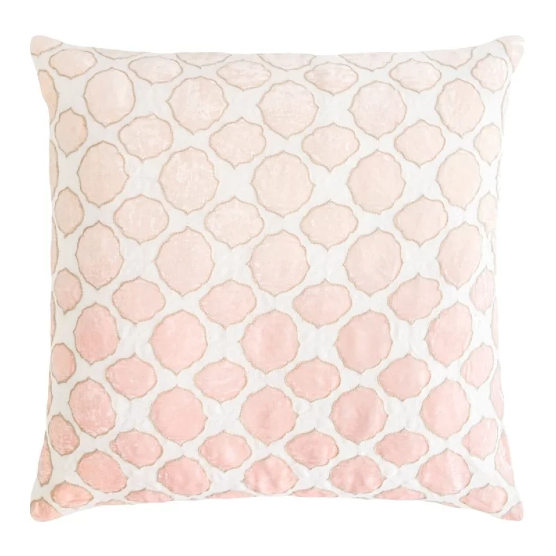 Blossom Tile Velvet Appliqué Pillow by Kevin O'Brien Studio