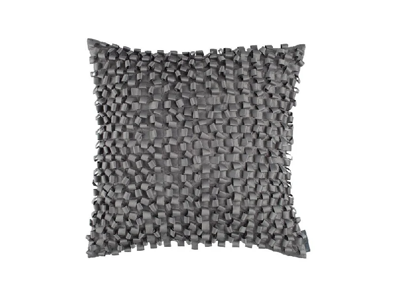 Pewter Ribbon Pillow by Lili Alessandra