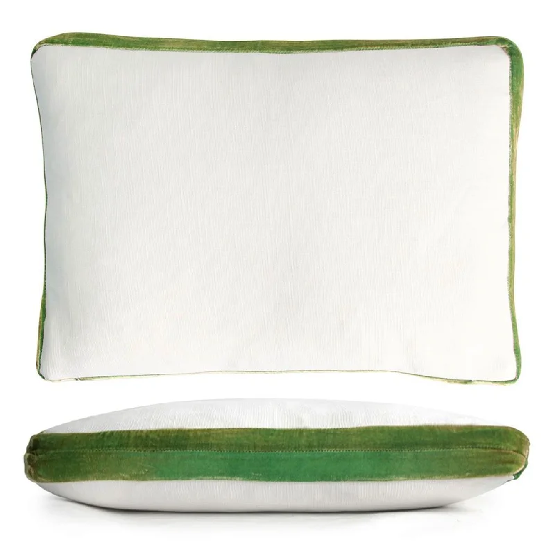 Grass & White Double Tuxedo Pillows by Kevin O'Brien Studio