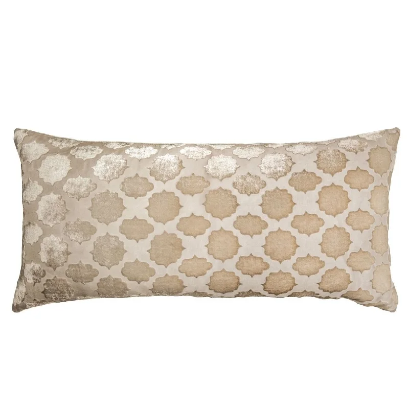 Latte Mod Fretwork Pillow by Kevin O'Brien Studio