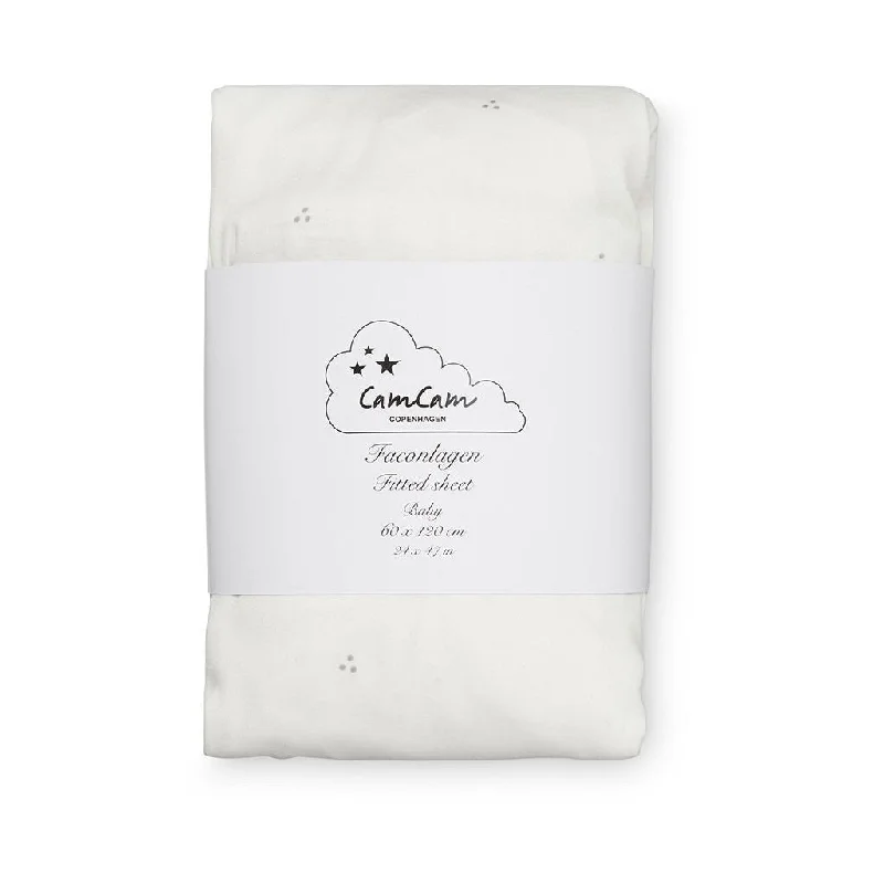 Cam Cam Copenhagen Baby Sheet Dots Creme Grey