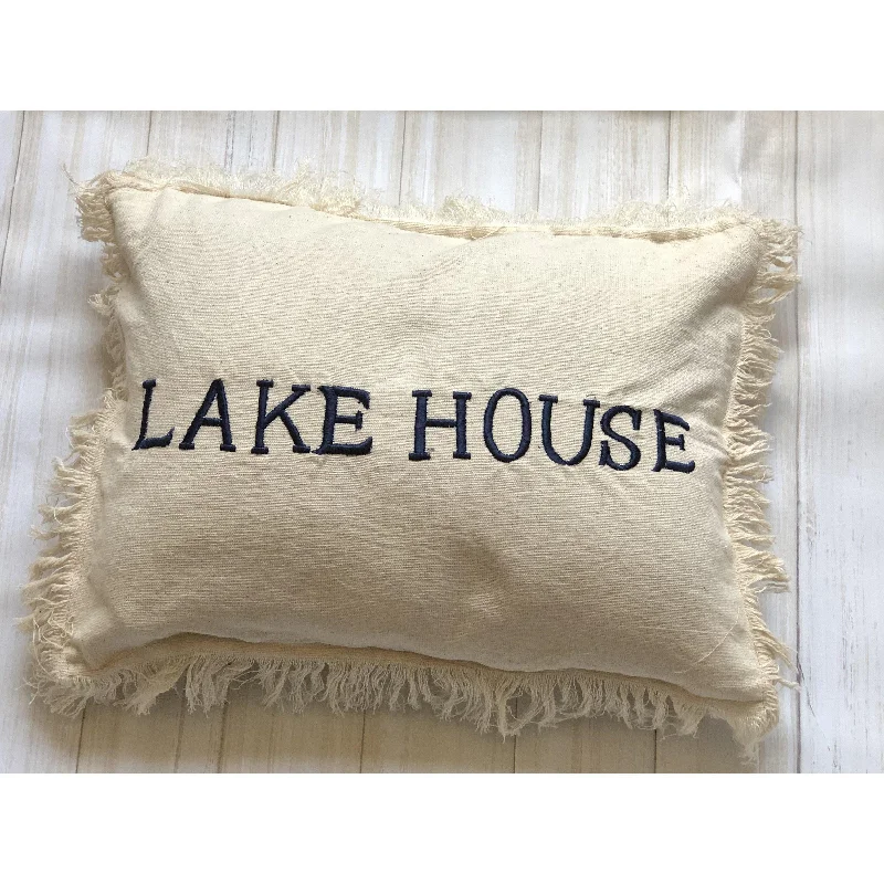 Lumbar Throw Pillow Cover, Lake Decorative Boho Pillows