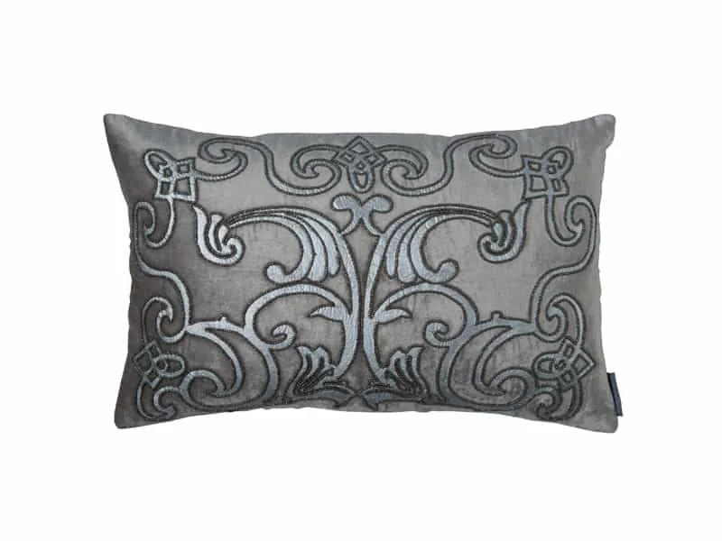 Mozart Platinum & Silver Pillow by Lili Alessandra