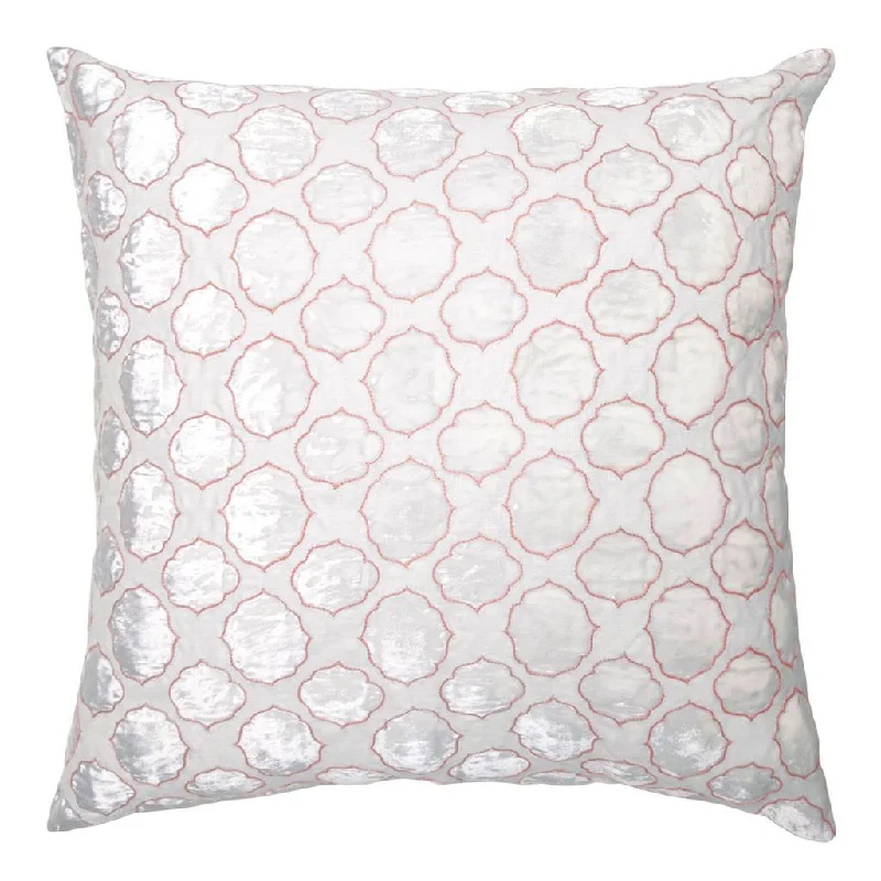 Apricot Tile Velvet Appliqué Pillow by Kevin O'Brien Studio