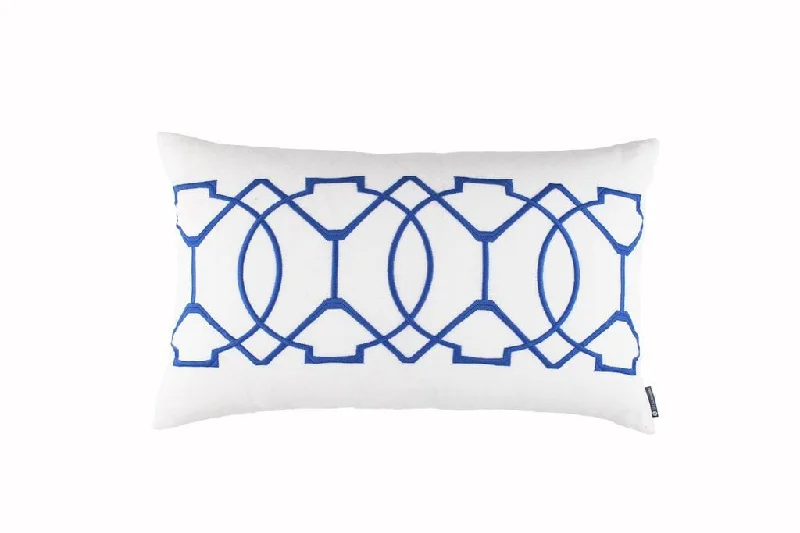 Magic White & Azure Large Boudoir Pillow by Lili Alessandra