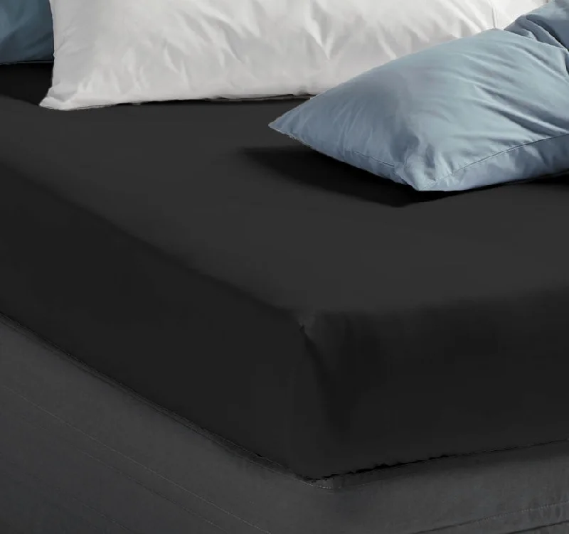 Vienna 300THC Cotton Mega Fitted Sheet Range Charcoal