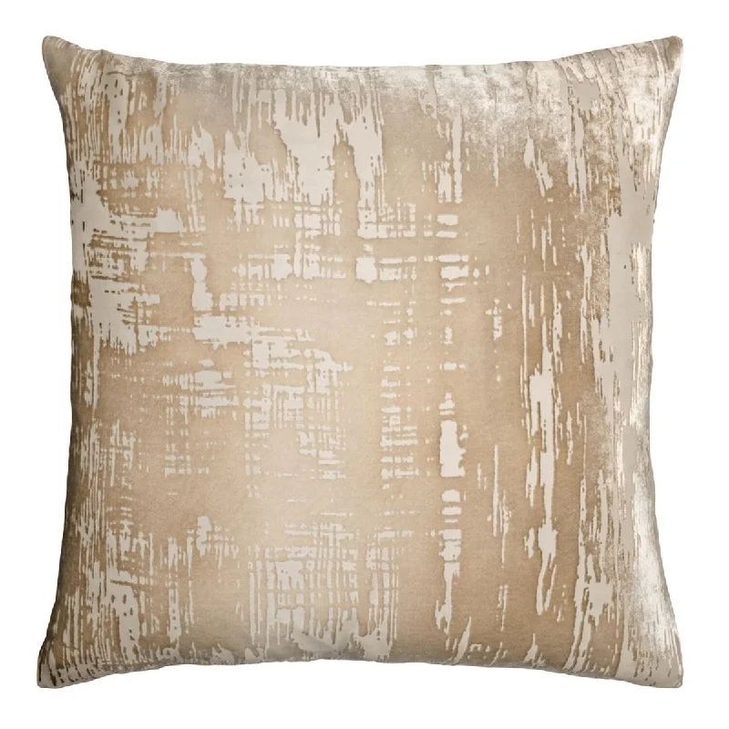 Latte Brush Stroke Pillow by Kevin O'Brien Studio