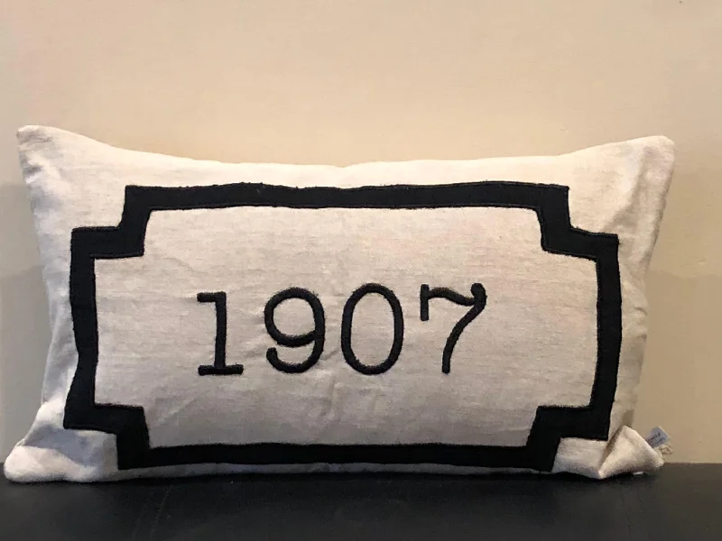 House Number Pillow, House  Lumbar Pillow, Custom Number Pillow