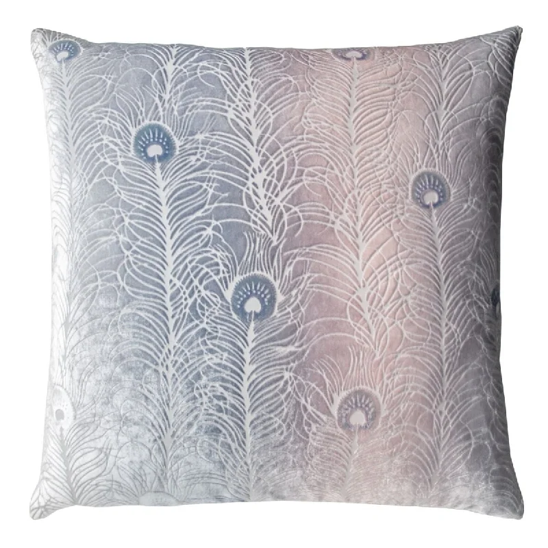 Moonstone Peacock Feather Pillow by Kevin O'Brien Studio