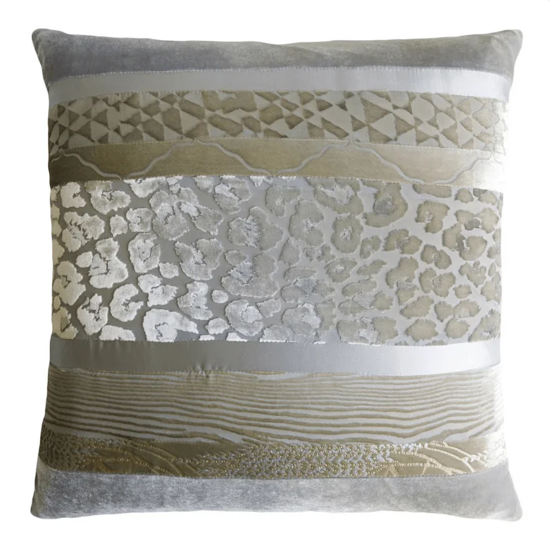 Nickel Velvet Patchwork Pillows by Kevin O'Brien Studio