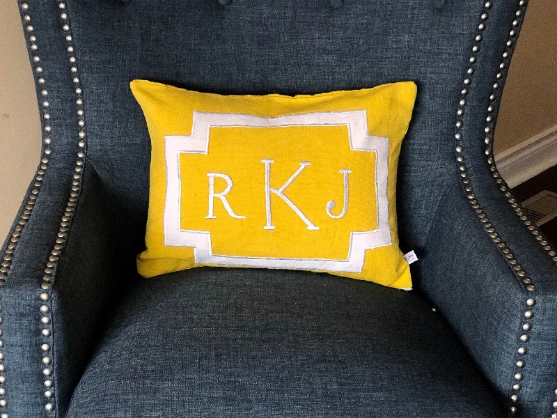 Monogram Sofa Pillow Covers, Monogrammed Pillows