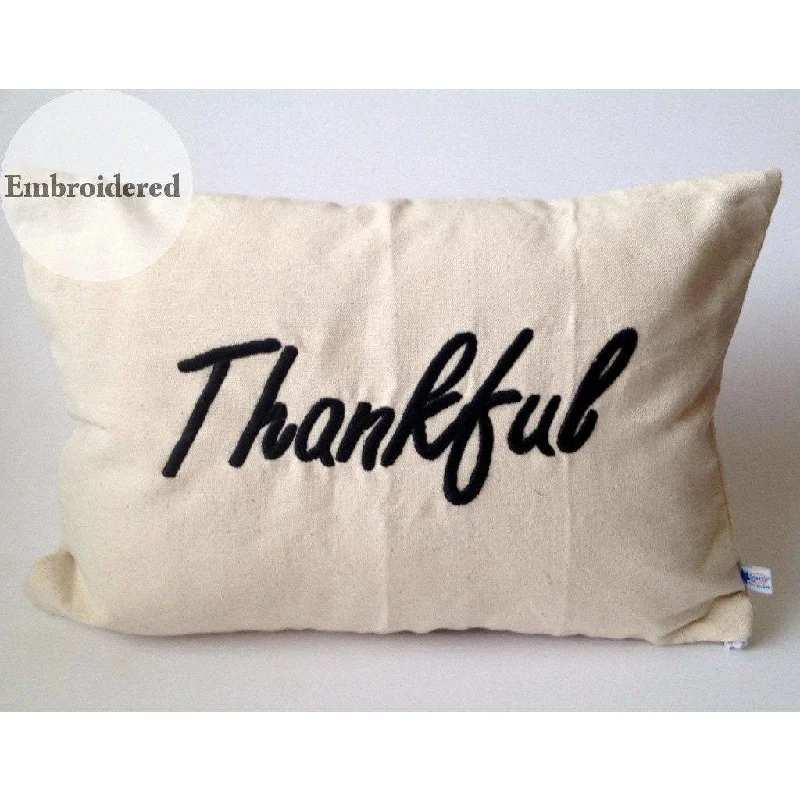 Thankful Word Pillow Covers, Thanksgiving Pillows