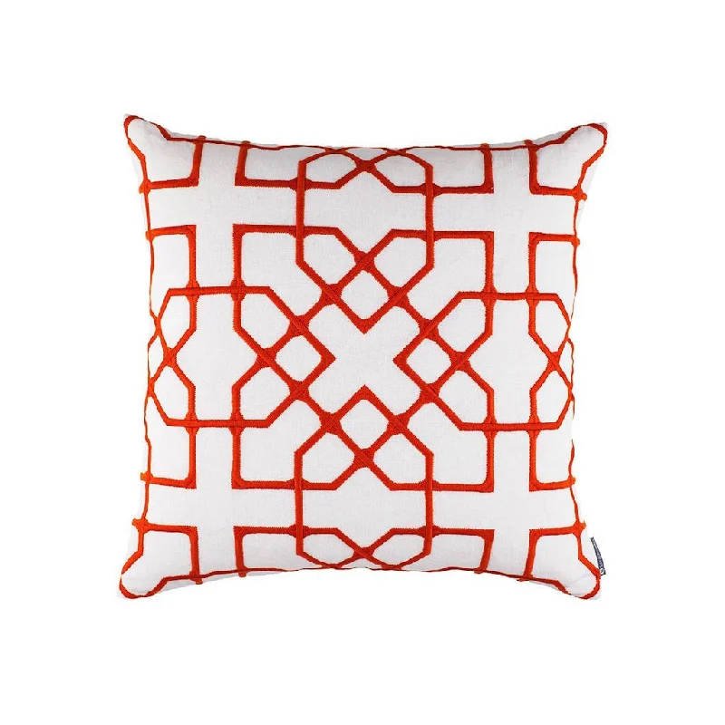 Franco White & Vermillion Pillow by Lili Alessandra