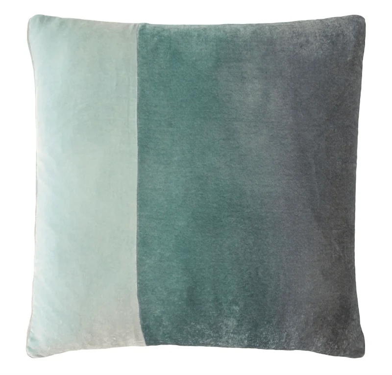 Nickel Velvet Color Block Pillow by Kevin O'Brien Studio