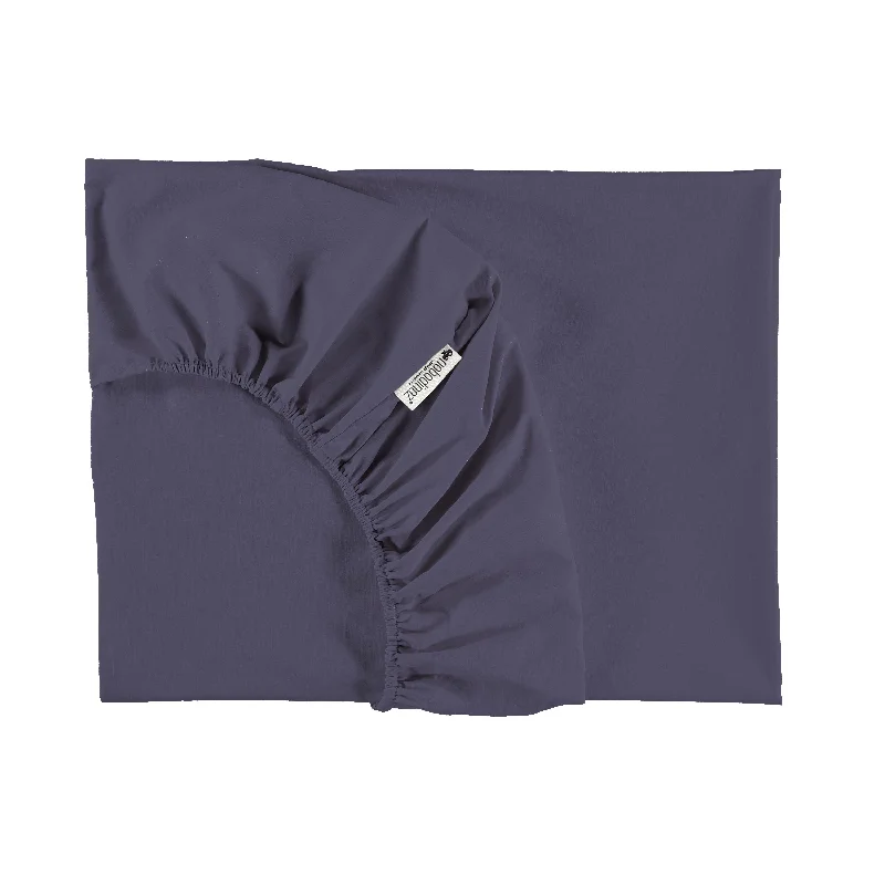 nobodinoz Fitted Sheet Single Aegean Blue