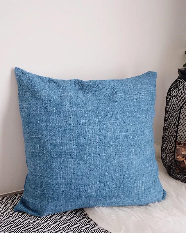 Mars Indigo Handwoven Pillow Cover - Double Sided