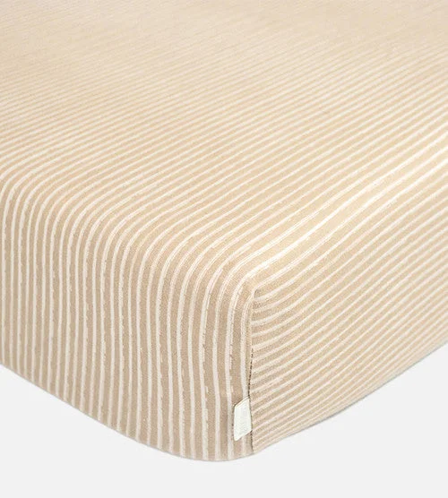 Bamboo Crib Sheets - Stripes Stone