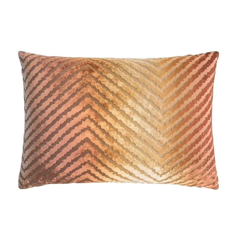 Sunstone Chevron Velvet Decorative Pillow